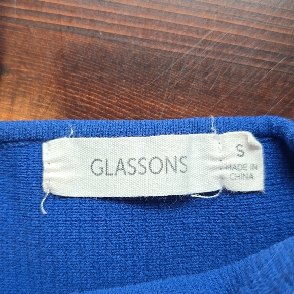 Glassons Blue Ribbed Crop Tank Top - Picture 2 of 4